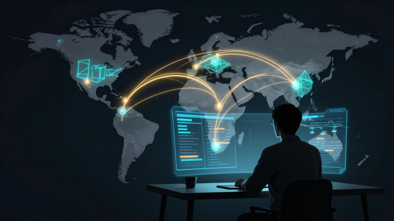Abstract illustration of logistics data planning