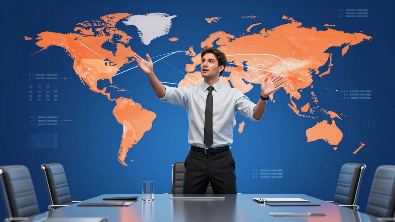 Procurement manager analyzing global supply chain strategies
