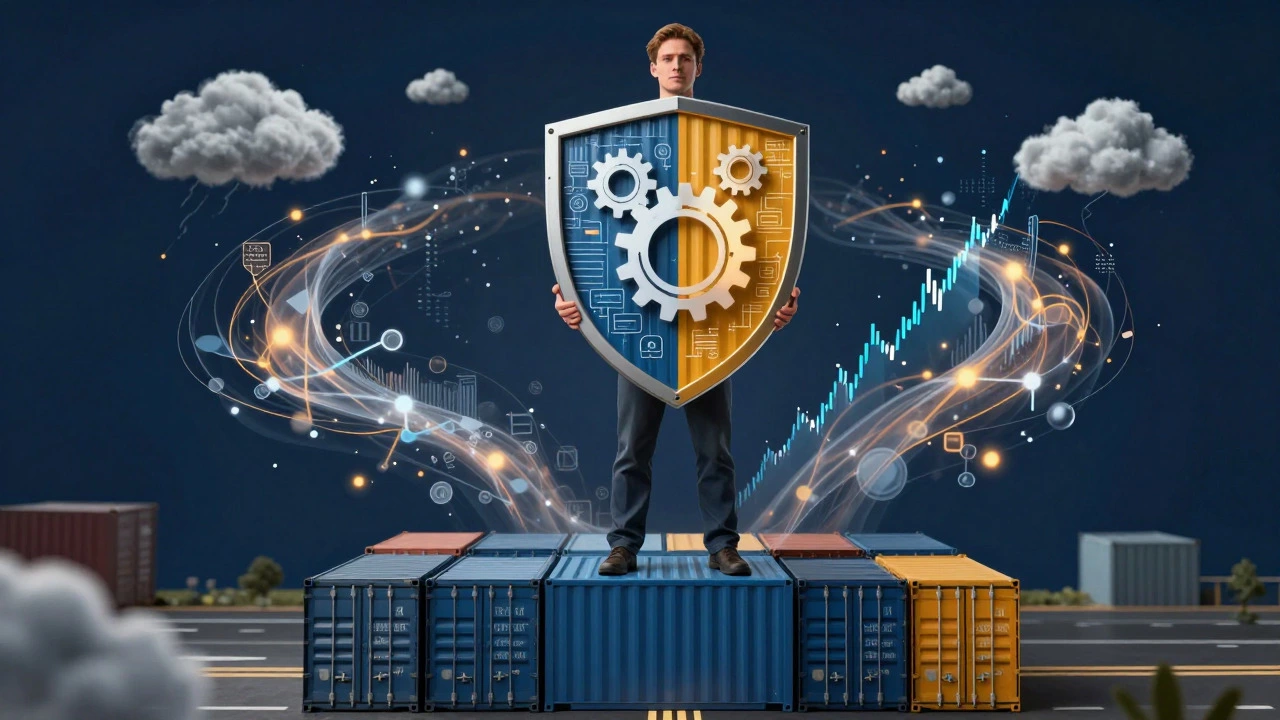Conceptual art showing stability and resilience in logistics careers